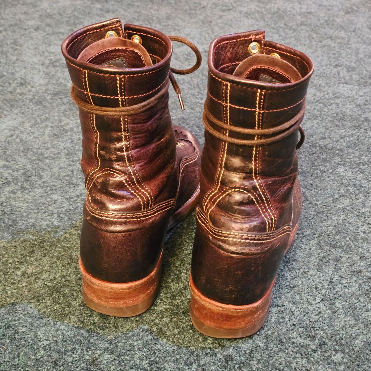 Photo by cpl.g.clegg on February 2, 2026 of the John Lofgren Donkey Puncher Boots in Ezo Shika Deerskin.