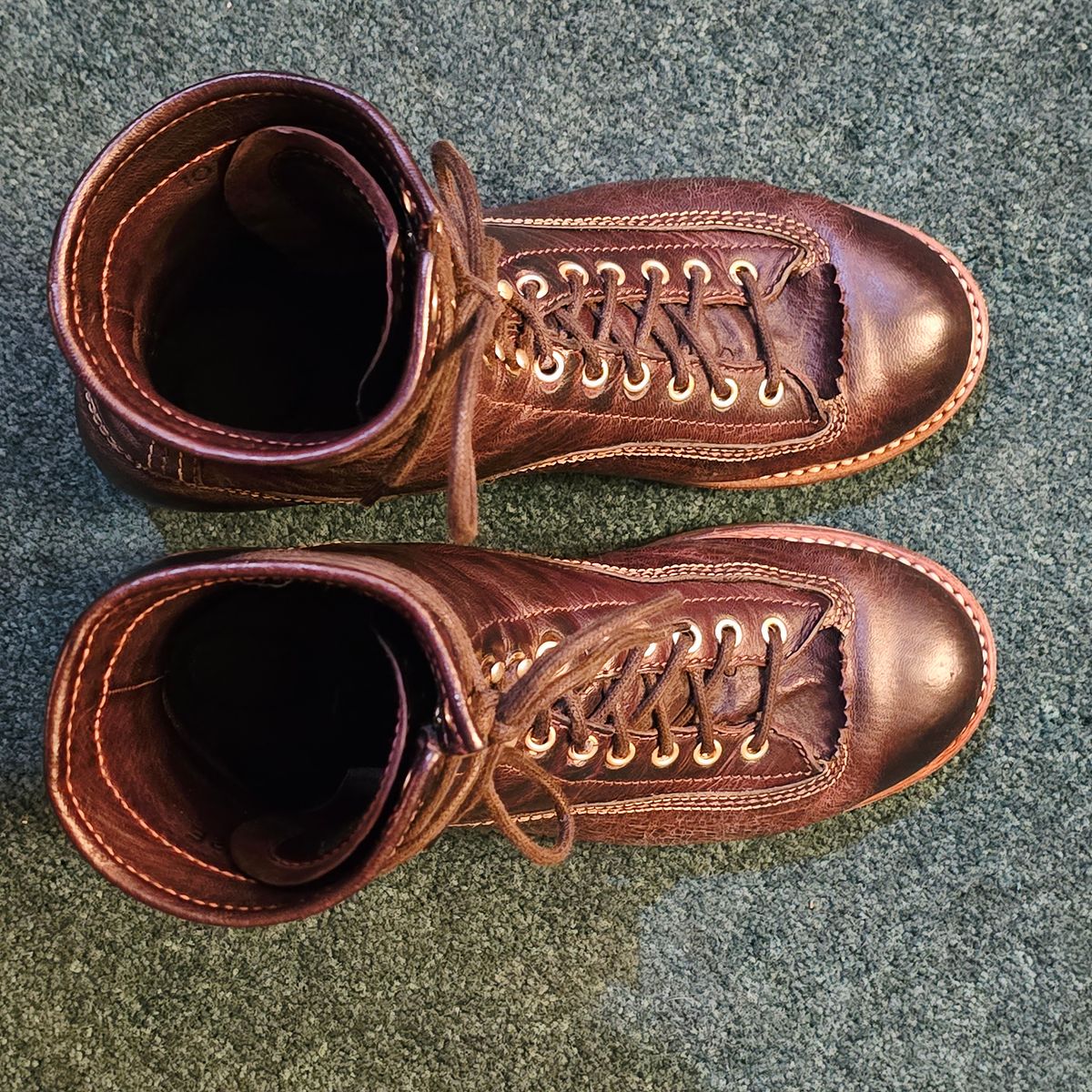 Photo by cpl.g.clegg on February 2, 2026 of the John Lofgren Donkey Puncher Boots in Ezo Shika Deerskin.