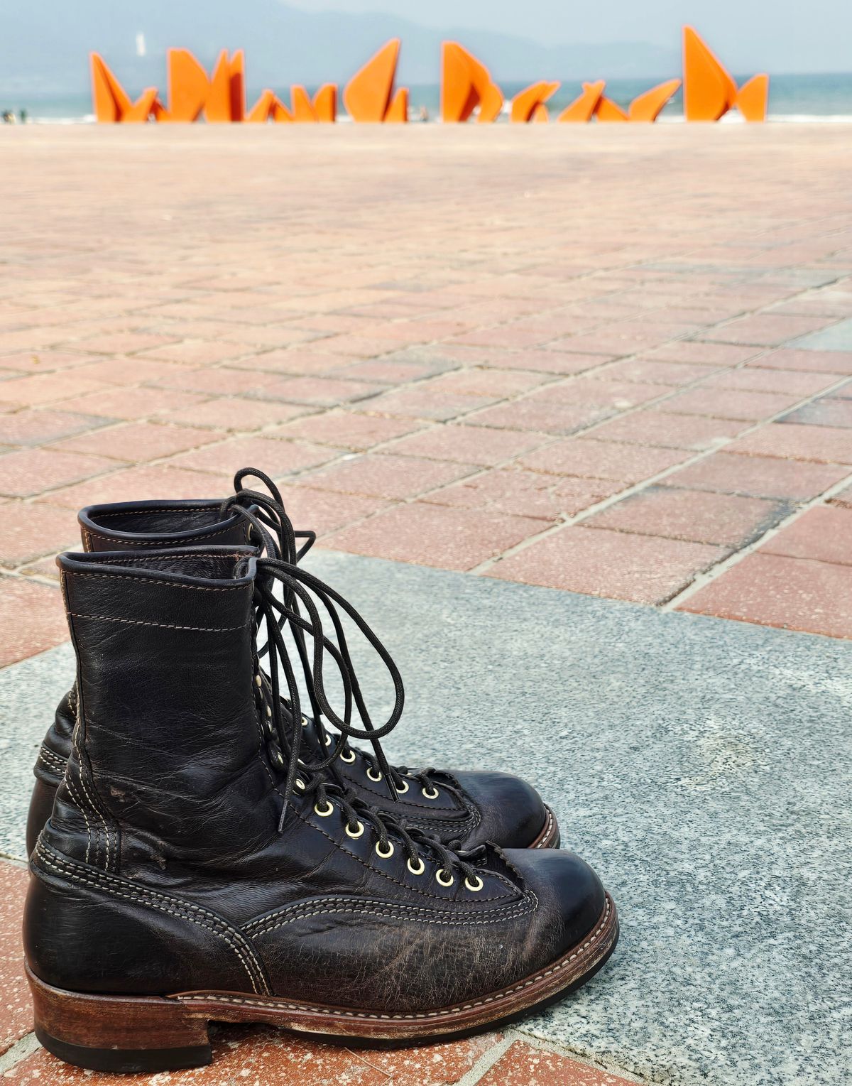 Photo by cpl.g.clegg on April 4, 2026 of the John Lofgren Donkey Puncher Boots in Ezo Shika Deerskin.