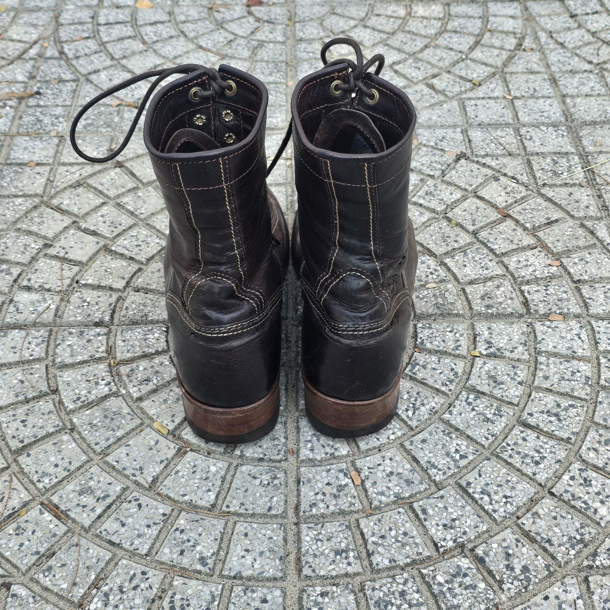 Photo by cpl.g.clegg on April 4, 2026 of the John Lofgren Donkey Puncher Boots in Ezo Shika Deerskin.