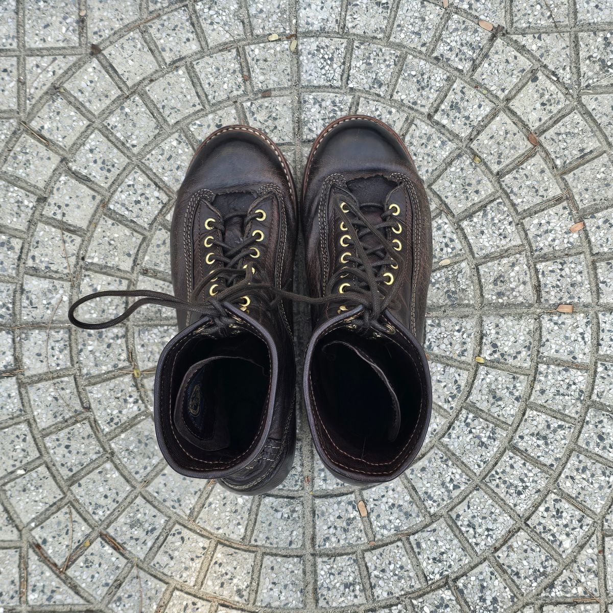 Photo by cpl.g.clegg on April 4, 2026 of the John Lofgren Donkey Puncher Boots in Ezo Shika Deerskin.