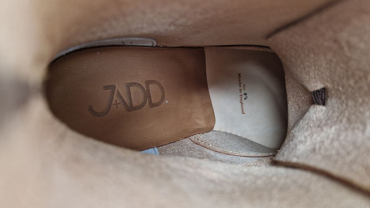 Photo by MRB80 on March 18, 2023 of the Jadd Hi-top Boot in MPG Dark Veg Tan.