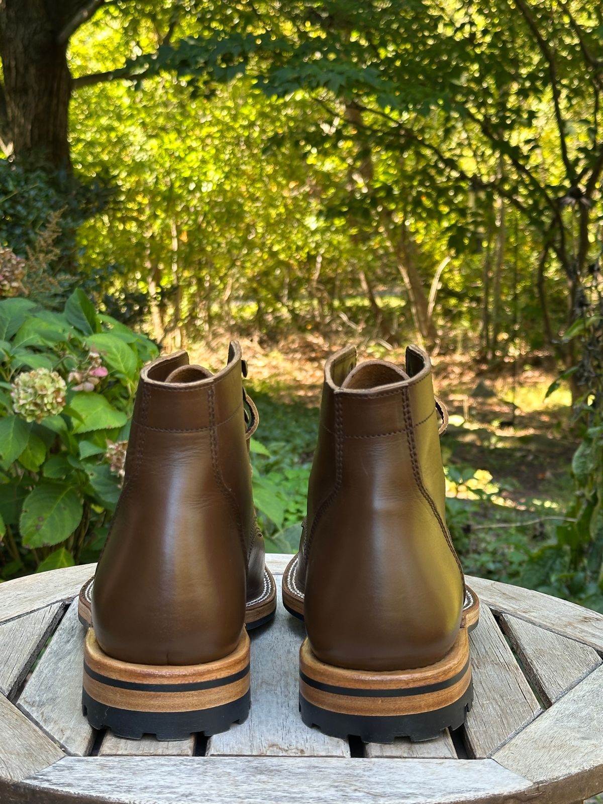 Photo by dawnpatrol on October 1, 2025 of the Parkhurst The Allen in Italipel Caramel Teacore Veg Tan.