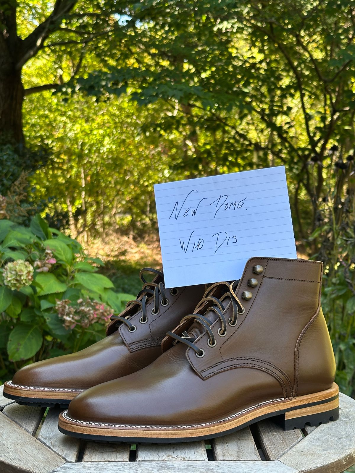 Photo by dawnpatrol on October 1, 2025 of the Parkhurst The Allen in Italipel Caramel Teacore Veg Tan.