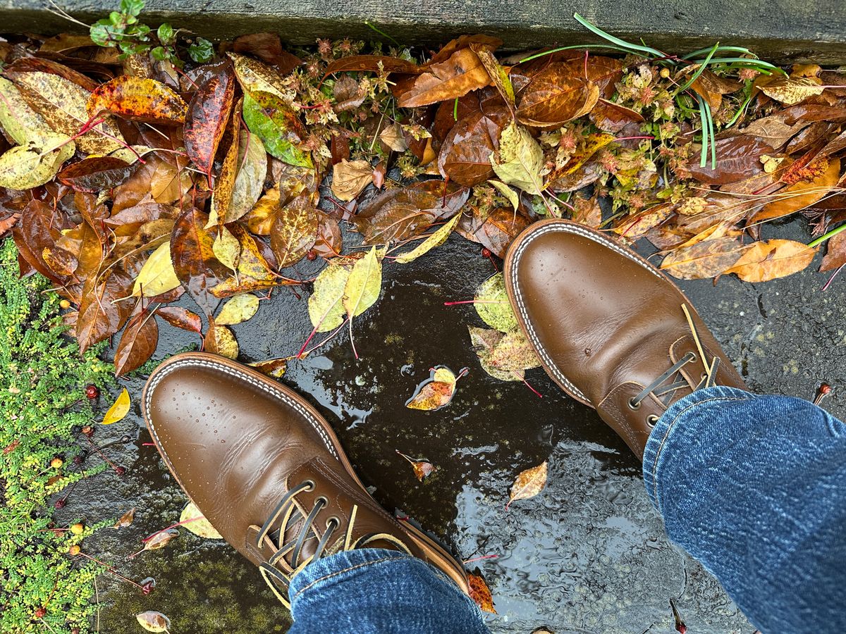 Photo by dawnpatrol on October 30, 2025 of the Parkhurst The Allen in Italipel Caramel Teacore Veg Tan.