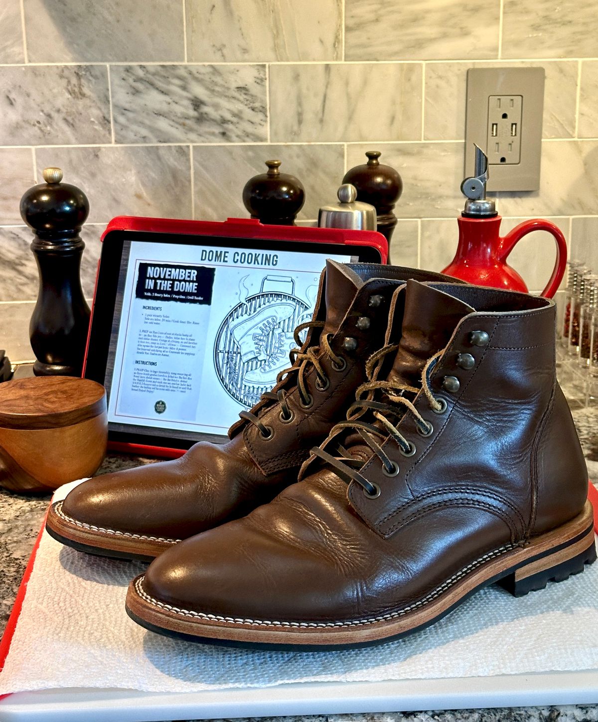 Photo by dawnpatrol on November 4, 2025 of the Parkhurst The Allen in Italipel Caramel Teacore Veg Tan.