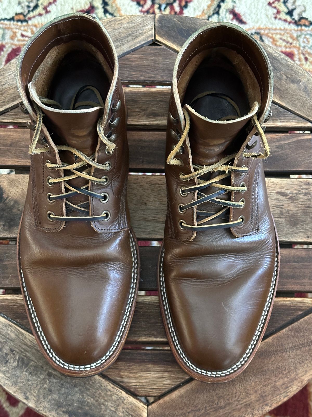 Photo by dawnpatrol on February 3, 2026 of the Parkhurst The Allen in Italipel Caramel Teacore Veg Tan.