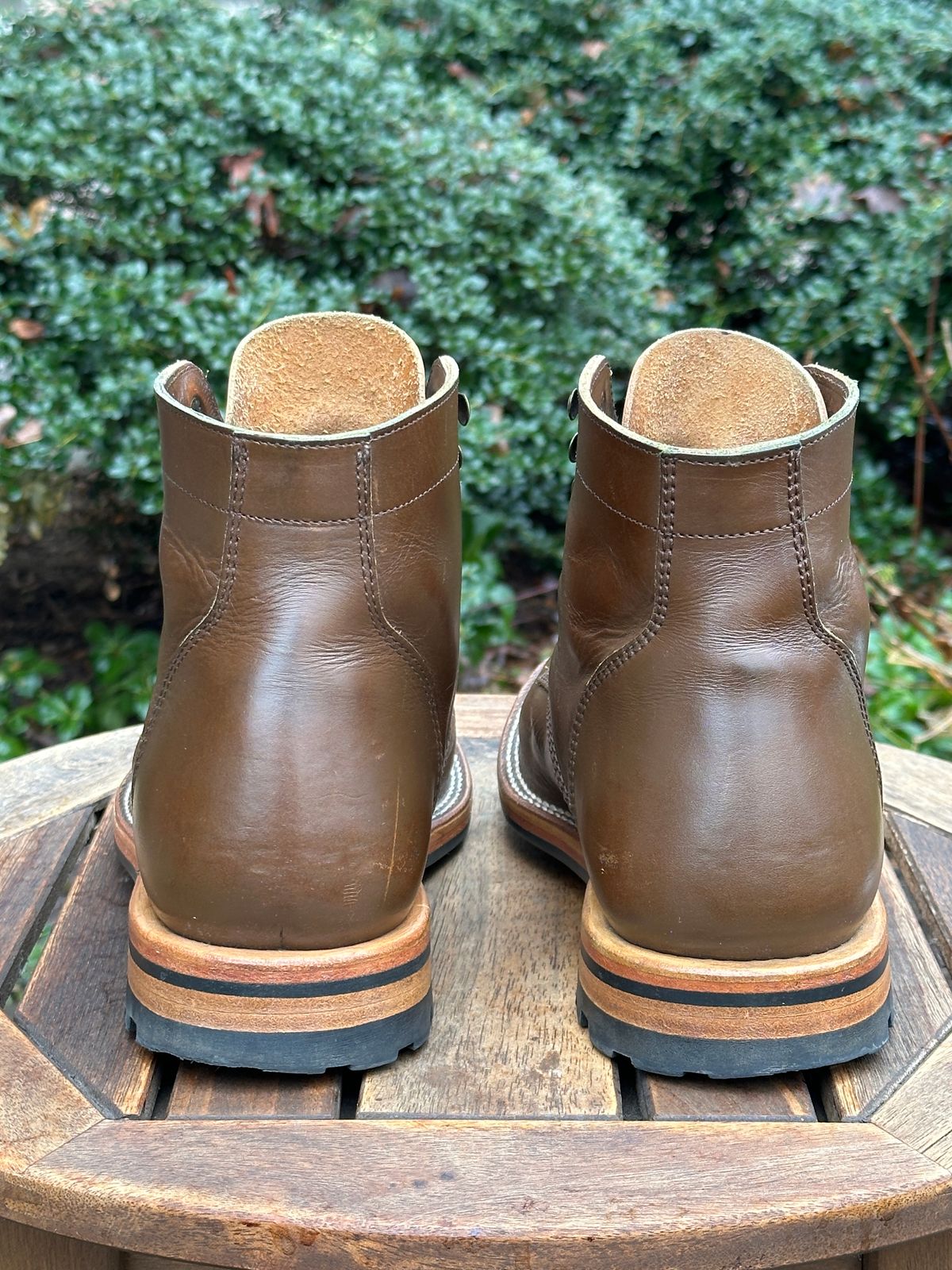 Photo by dawnpatrol on March 5, 2026 of the Parkhurst The Allen in Italipel Caramel Teacore Veg Tan.