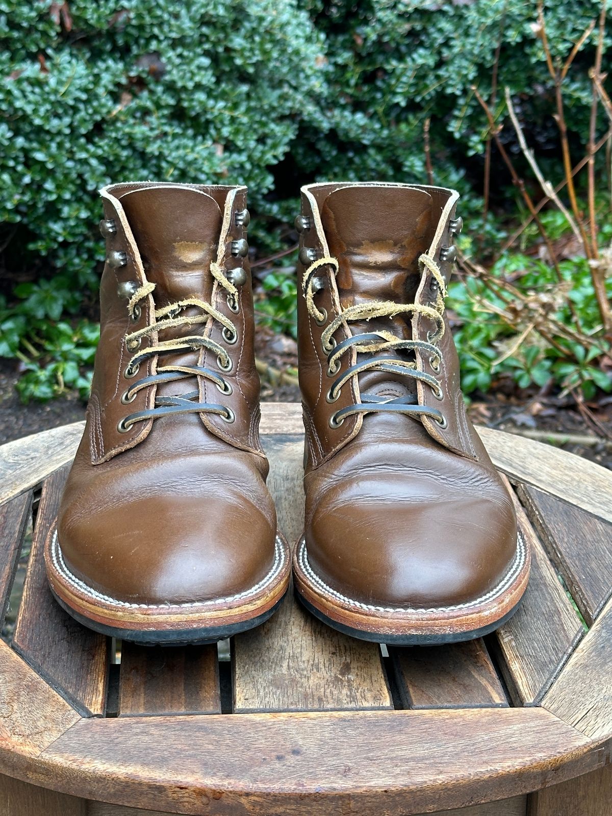 Photo by dawnpatrol on March 5, 2026 of the Parkhurst The Allen in Italipel Caramel Teacore Veg Tan.