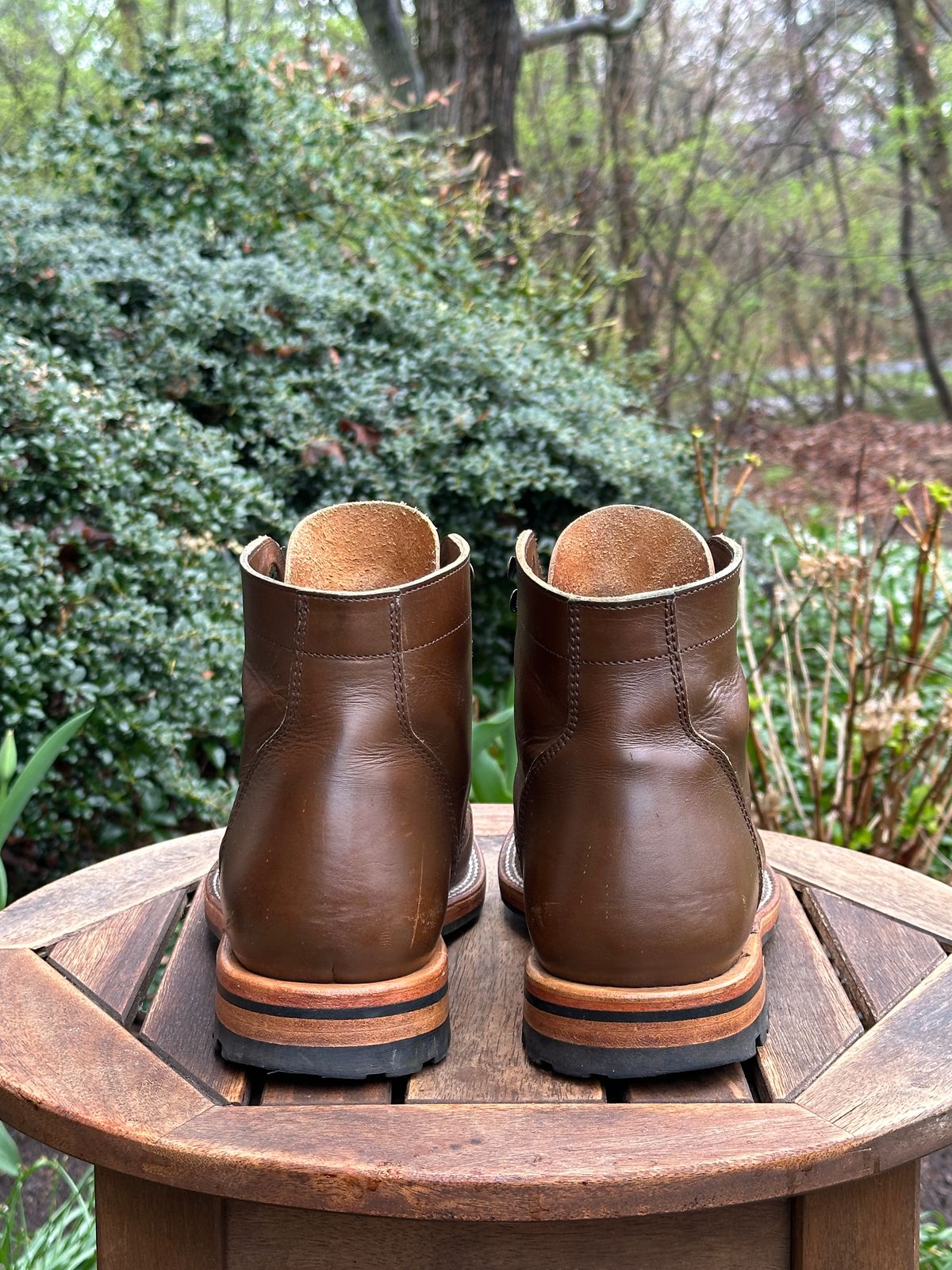 Photo by dawnpatrol on April 5, 2026 of the Parkhurst The Allen in Italipel Caramel Teacore Veg Tan.