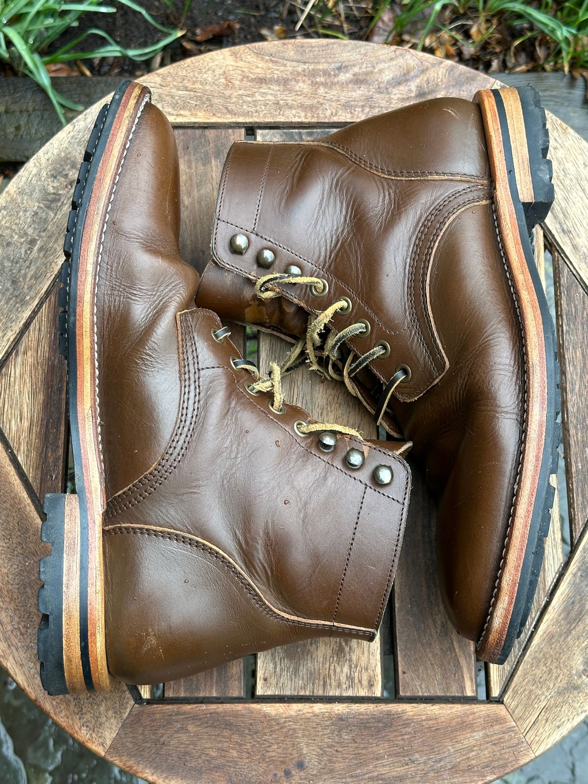 Photo by dawnpatrol on April 5, 2026 of the Parkhurst The Allen in Italipel Caramel Teacore Veg Tan.