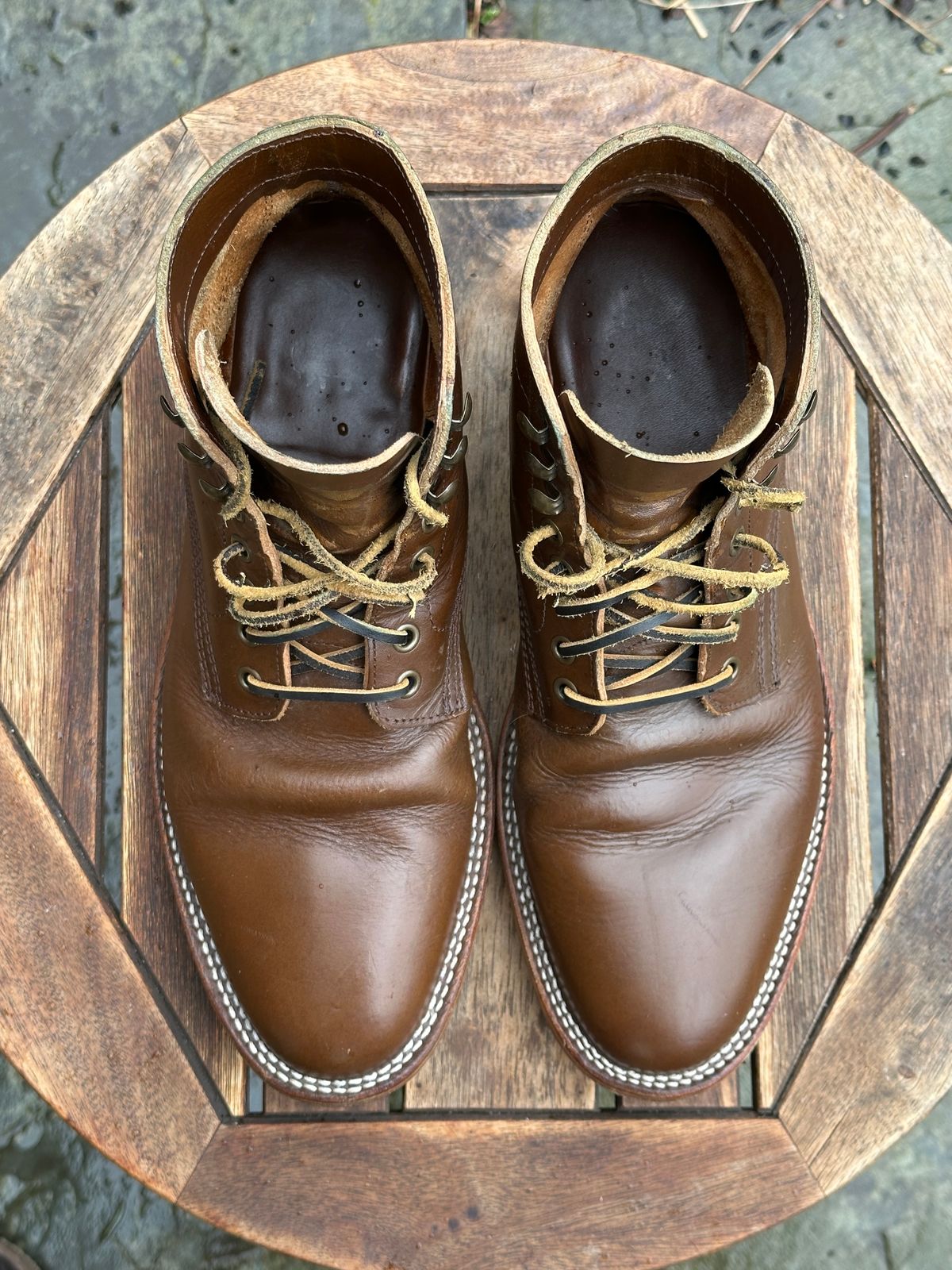 Photo by dawnpatrol on April 5, 2026 of the Parkhurst The Allen in Italipel Caramel Teacore Veg Tan.