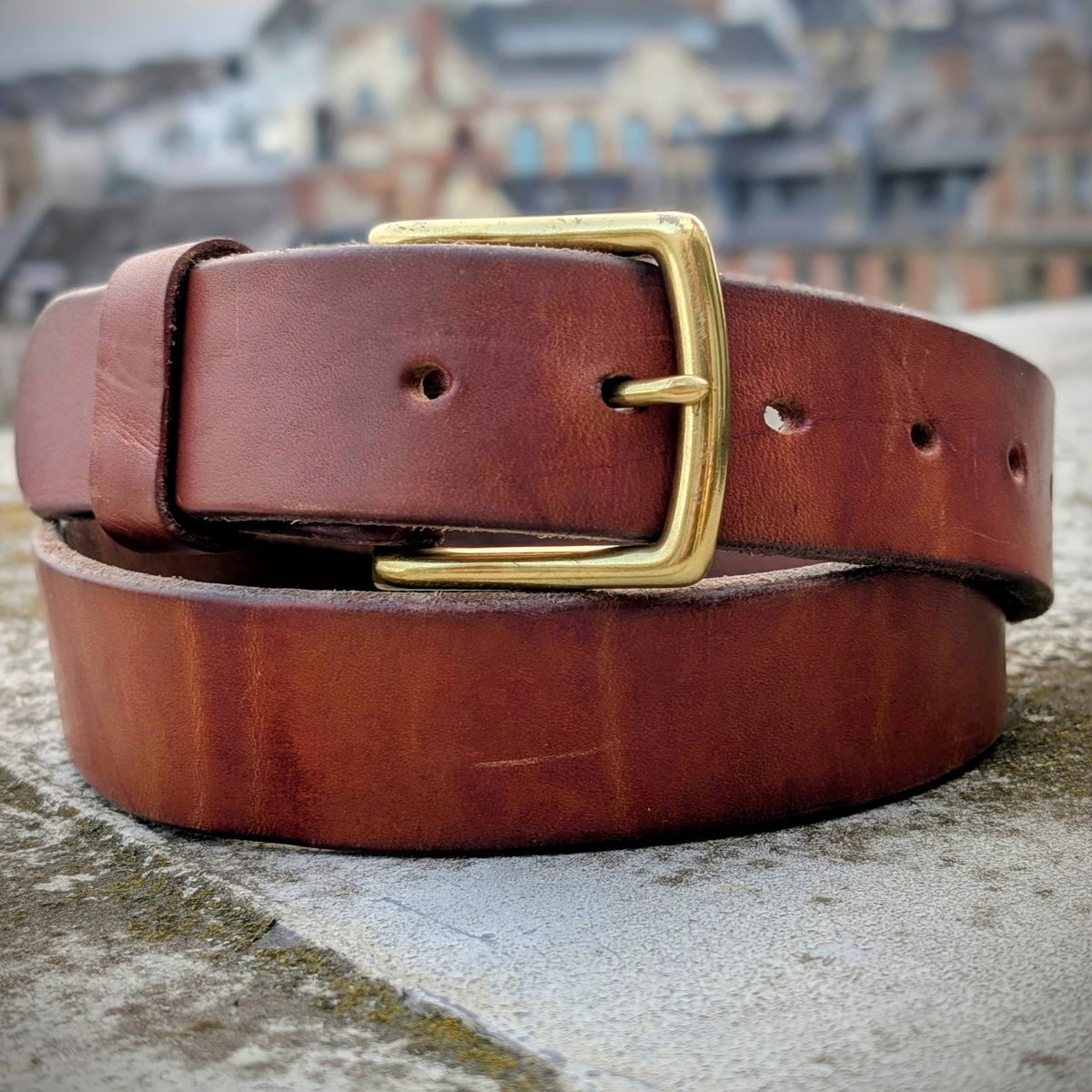 Photo by Gauffrier on April 3, 2026 of the Nicks Heavy duty Work Belt in Wickett & Craig Natural Double Stuffed.