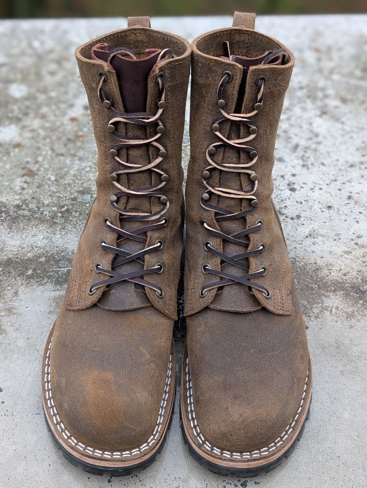 Photo by Gauffrier on December 20, 2025 of the Nicks Strider in C.F. Stead Mole Waxy Commander Suede.