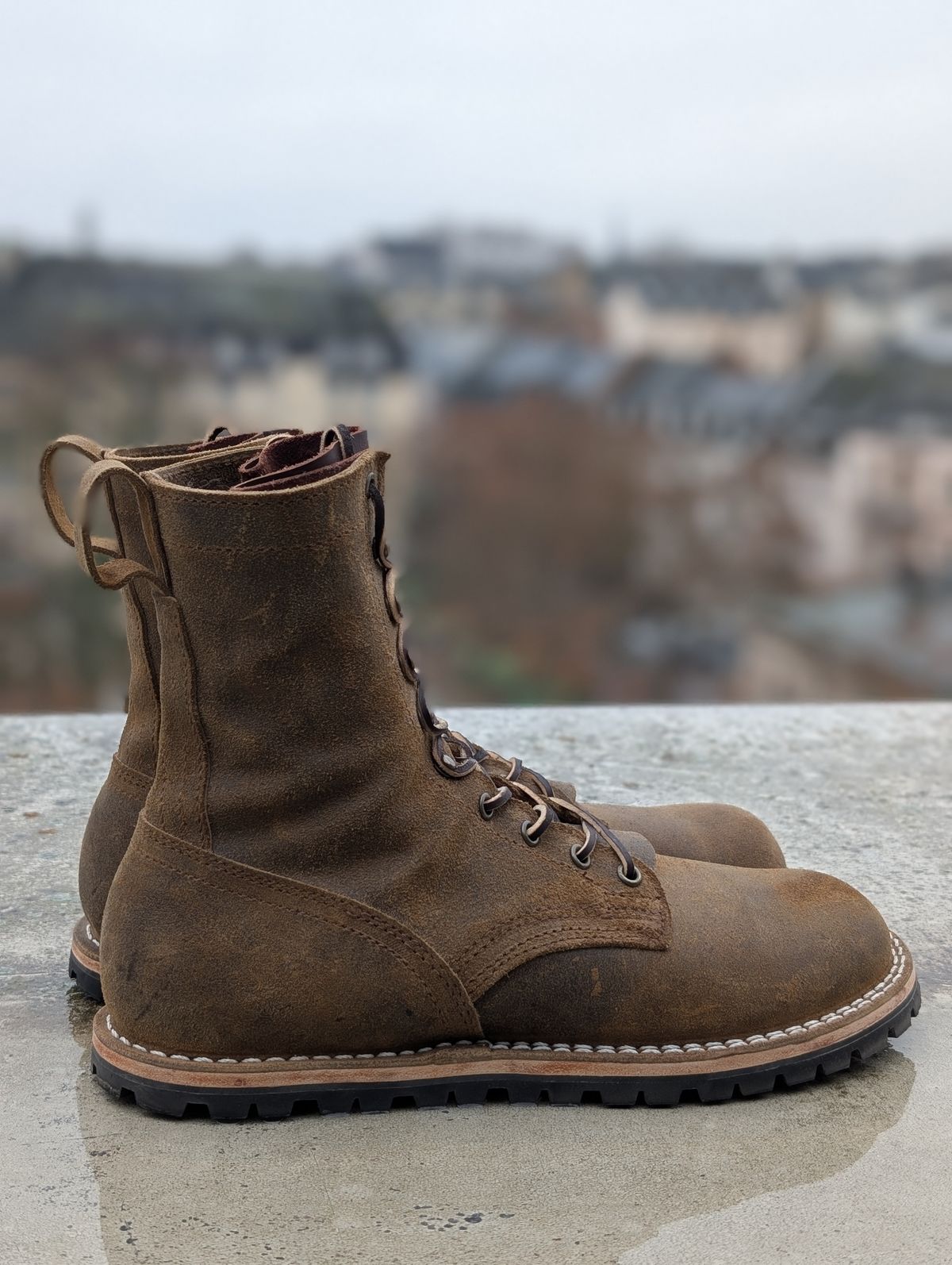 Photo by Gauffrier on December 20, 2025 of the Nicks Strider in C.F. Stead Mole Waxy Commander Suede.