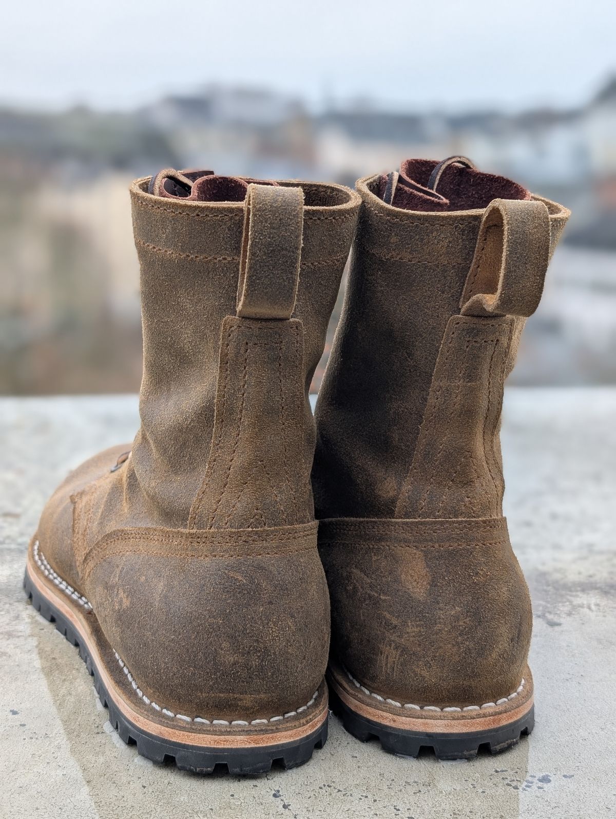 Photo by Gauffrier on December 20, 2025 of the Nicks Strider in C.F. Stead Mole Waxy Commander Suede.