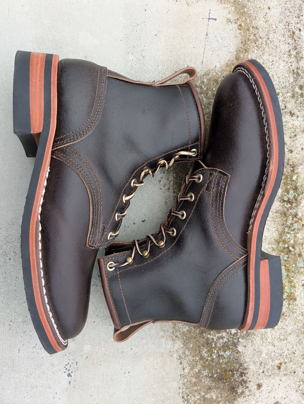 Photo by Gauffrier on November 1, 2025 of the Nicks Falcon in Horween Brown Waxed Flesh.