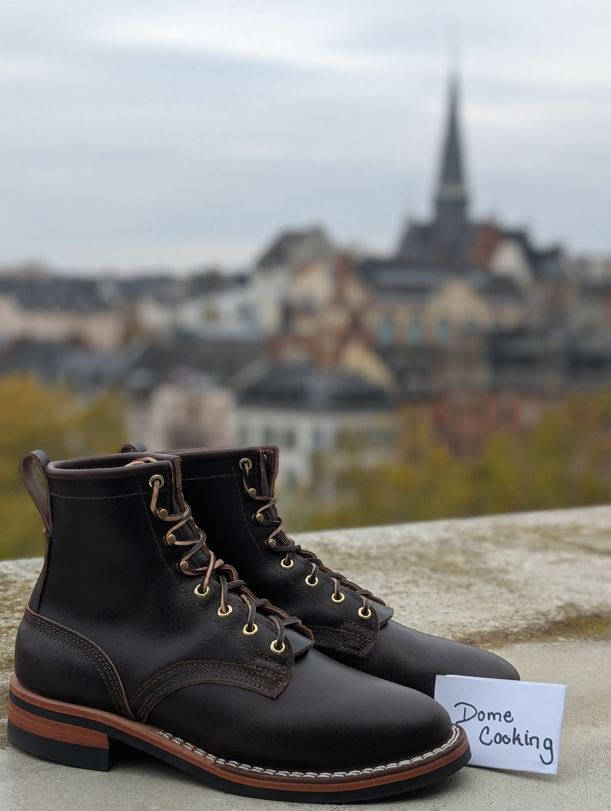 Photo by Gauffrier on November 1, 2025 of the Nicks Falcon in Horween Brown Waxed Flesh.