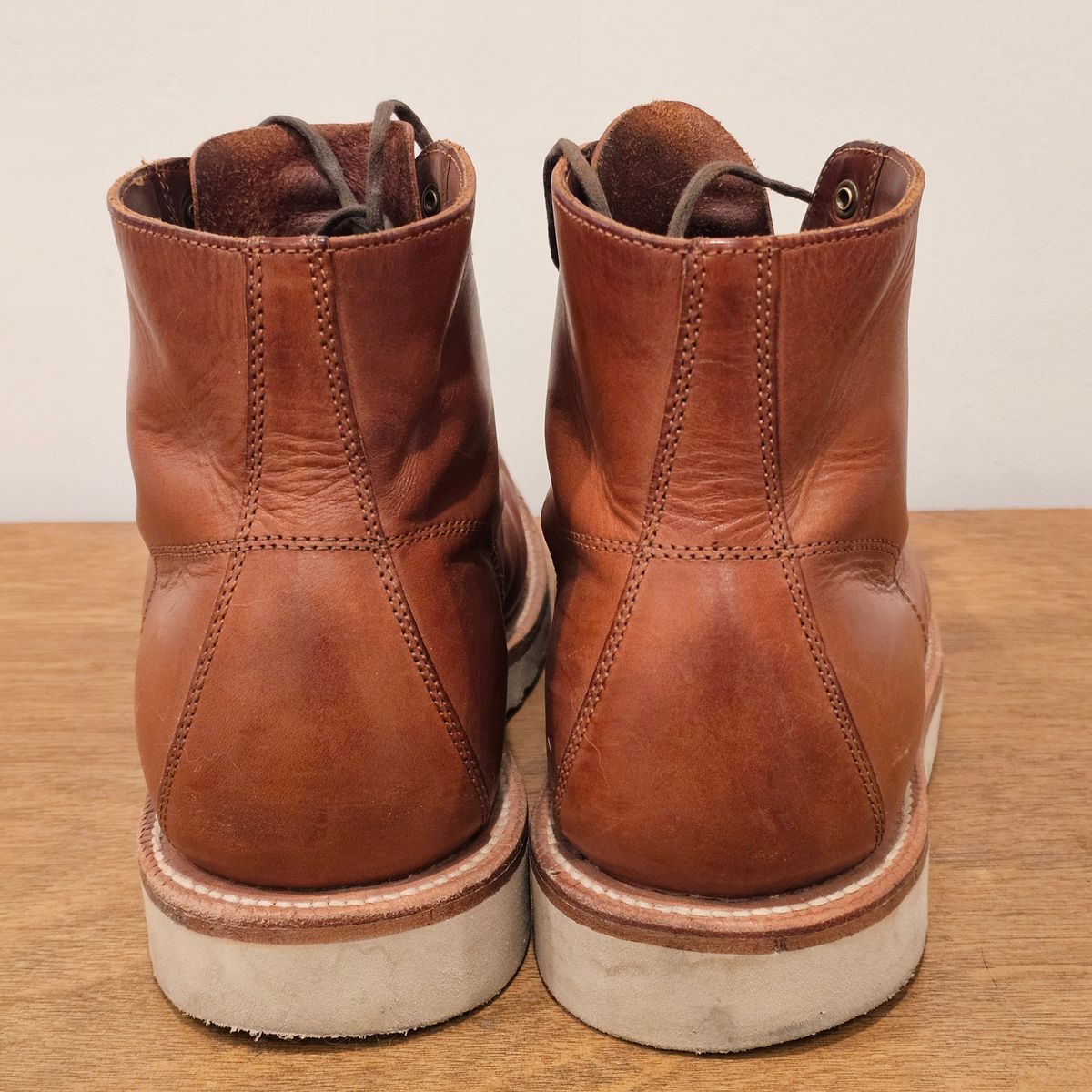 Photo by Cayman on December 5, 2025 of the Grant Stone Brass Boot in Badalassi Carlo Saddle Tan Minerva.