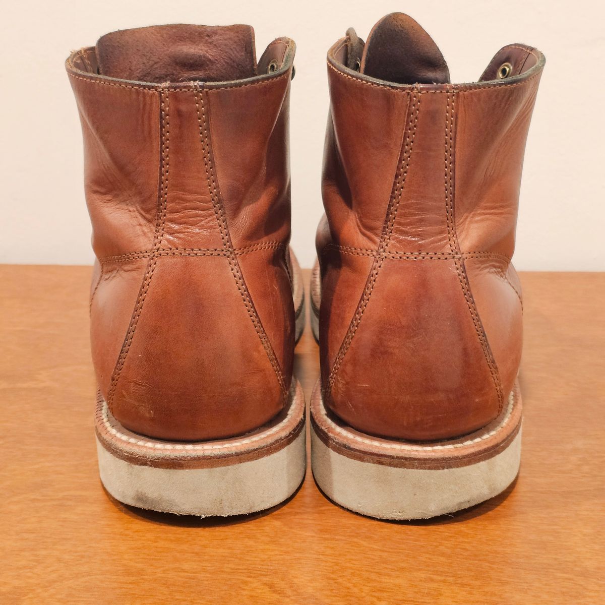 Photo by Cayman on March 5, 2026 of the Grant Stone Brass Boot in Badalassi Carlo Saddle Tan Minerva.