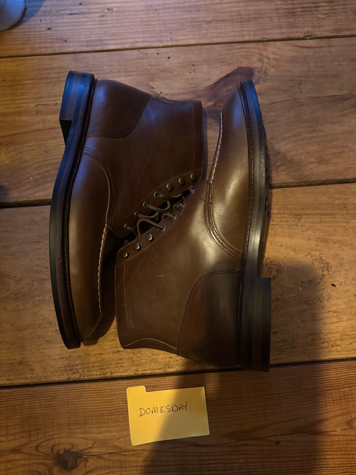 Photo by fpiper on October 1, 2024 of the Grant Stone Ottawa Boot in Horween Crimson Chromexcel.
