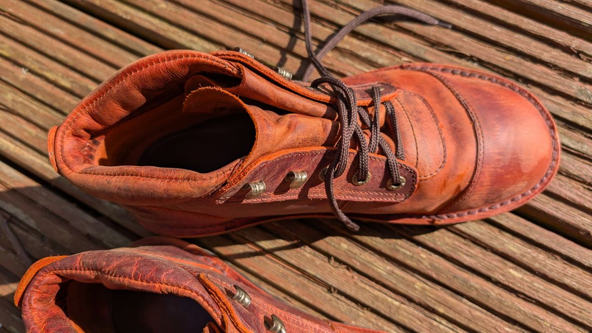 Photo by NickBardi on March 19, 2026 of the Jim Green African Ranger Barefoot Boot in Bronco Russet.
