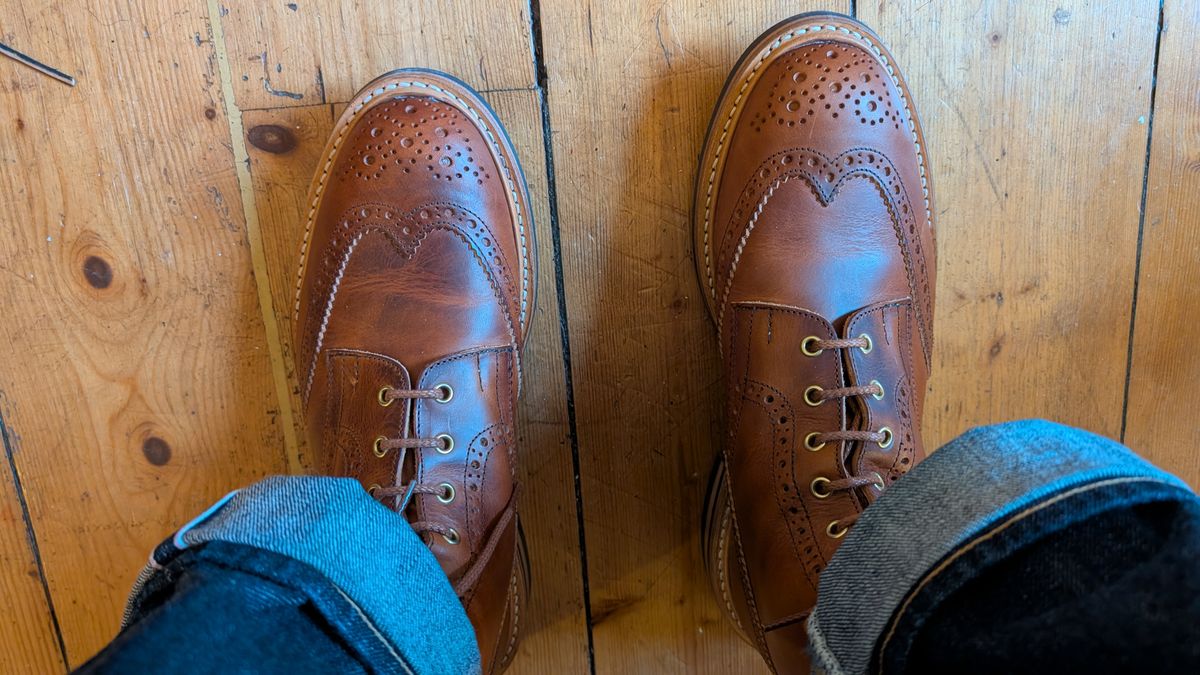 Photo by NickBardi on March 5, 2026 of the Tricker's Stow Country Boot in Badalassi Carlo Waxy Tan Cognac.