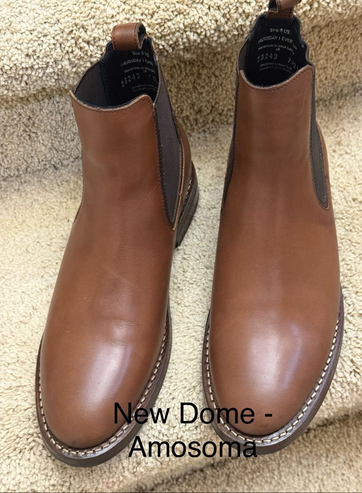 Photo by amosoma on October 2, 2025 of the Thursday Duke in Brandy Hand-Finished Full Grain.