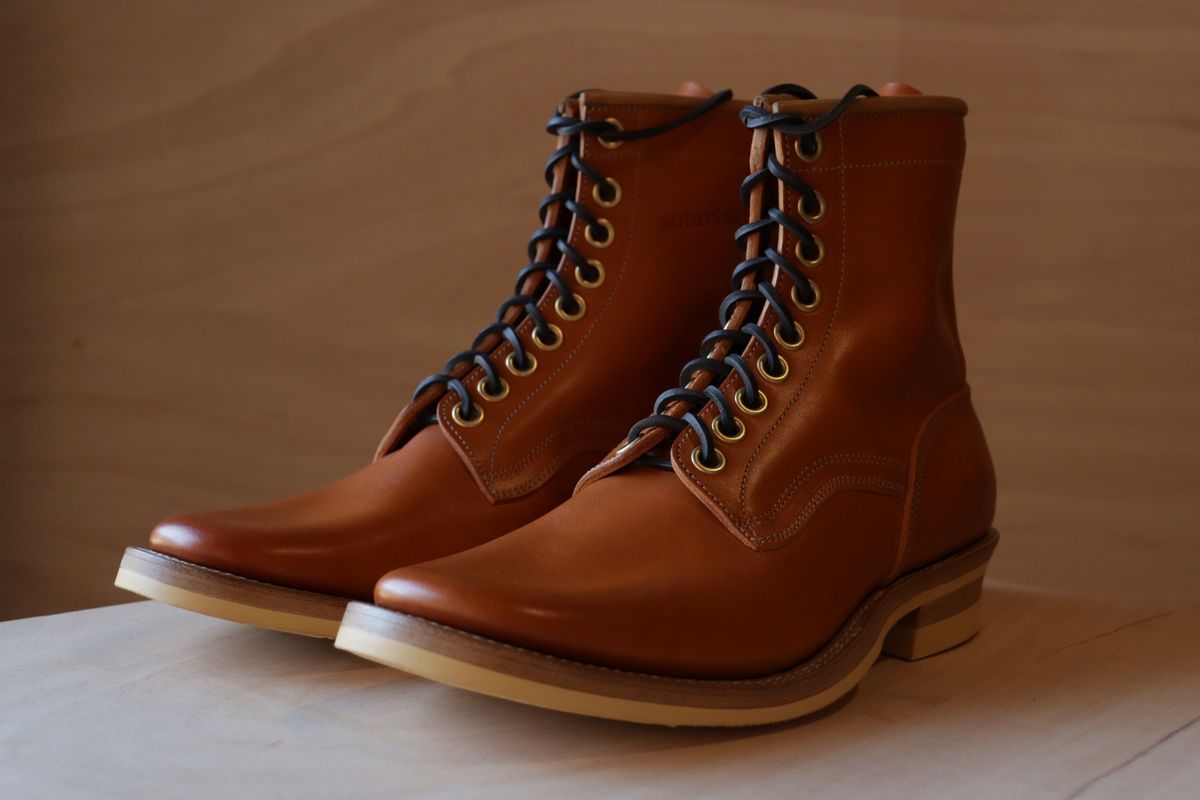 Photo by sobreiroboots on September 7, 2024 of the Sobreiro Boots Estrella Boot in Fonte Velha Cow Hide.