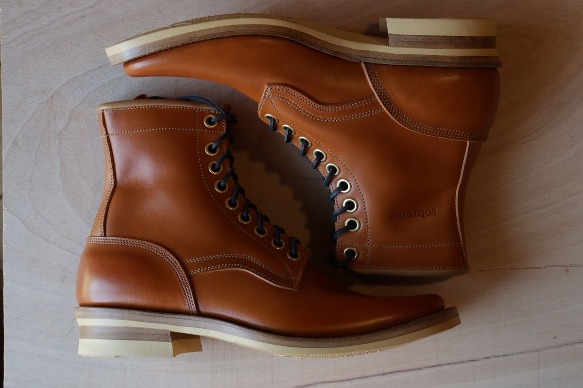 Photo by sobreiroboots on September 7, 2024 of the Sobreiro Boots Estrella Boot in Fonte Velha Cow Hide.