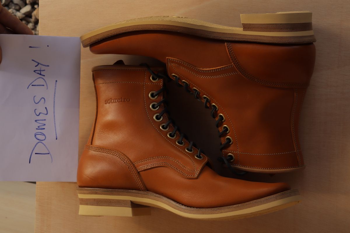 Photo by sobreiroboots on October 1, 2024 of the Sobreiro Boots Estrella Boot in Fonte Velha Cow Hide.