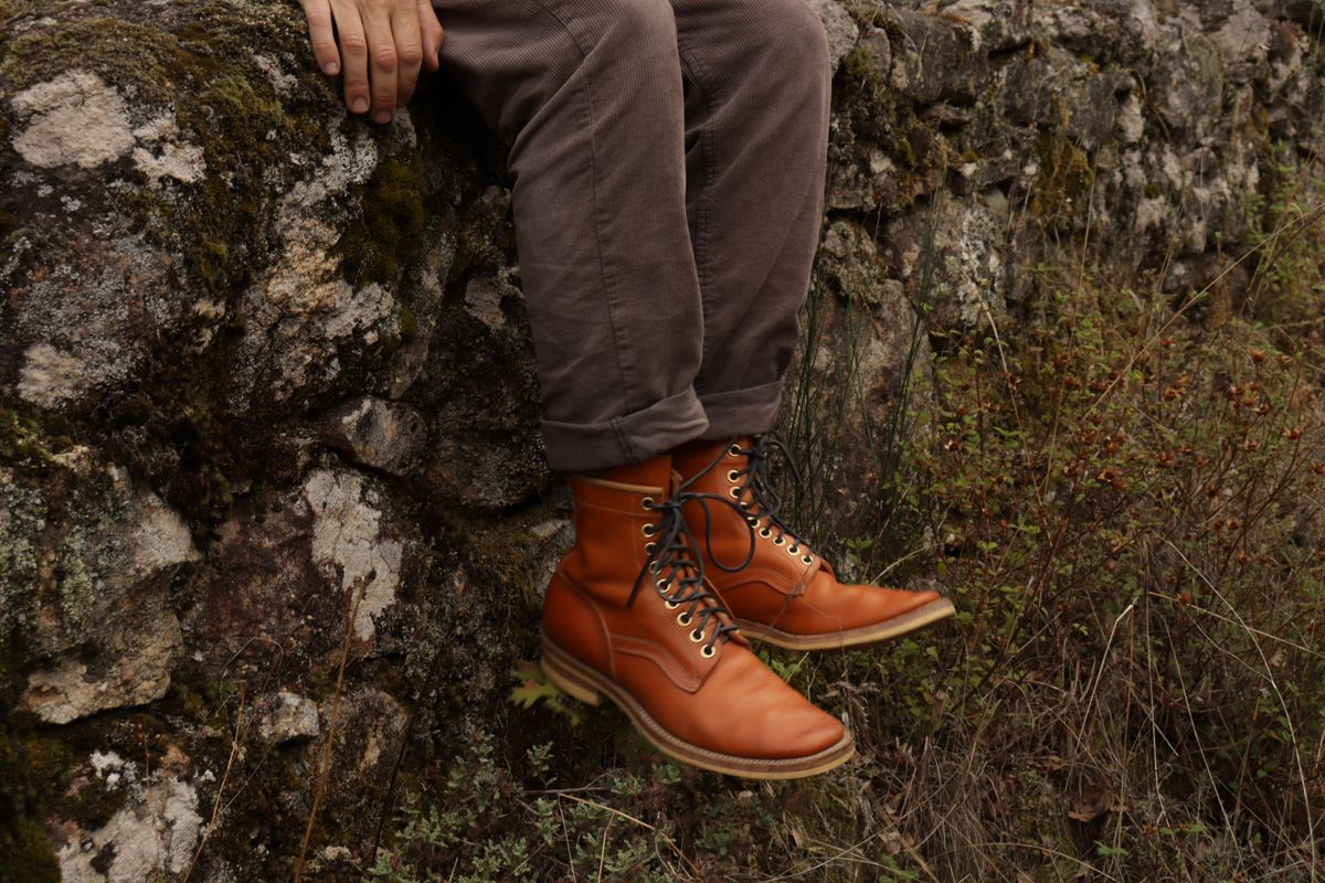 Photo by sobreiroboots on October 10, 2024 of the Sobreiro Boots Estrella Boot in Fonte Velha Cow Hide.