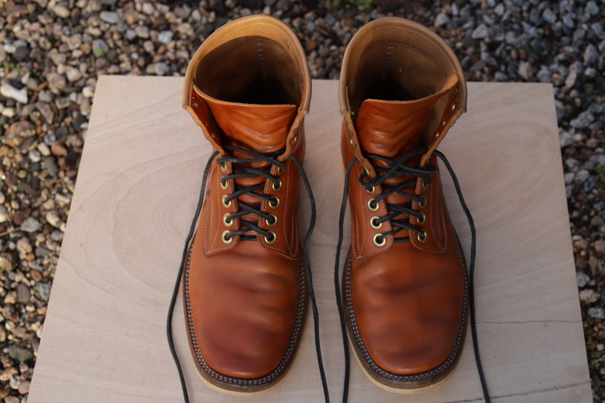 Photo by sobreiroboots on November 2, 2024 of the Sobreiro Boots Estrella Boot in Fonte Velha Cow Hide.