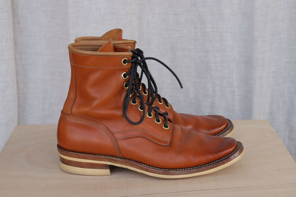 Photo by sobreiroboots on December 4, 2024 of the Sobreiro Boots Estrella Boot in Fonte Velha Cow Hide.
