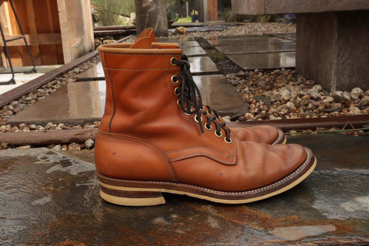 Photo by sobreiroboots on March 4, 2025 of the Sobreiro Boots Estrella Boot in Fonte Velha Cow Hide.