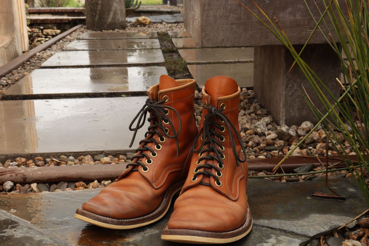 Photo by sobreiroboots on March 4, 2025 of the Sobreiro Boots Estrella Boot in Fonte Velha Cow Hide.