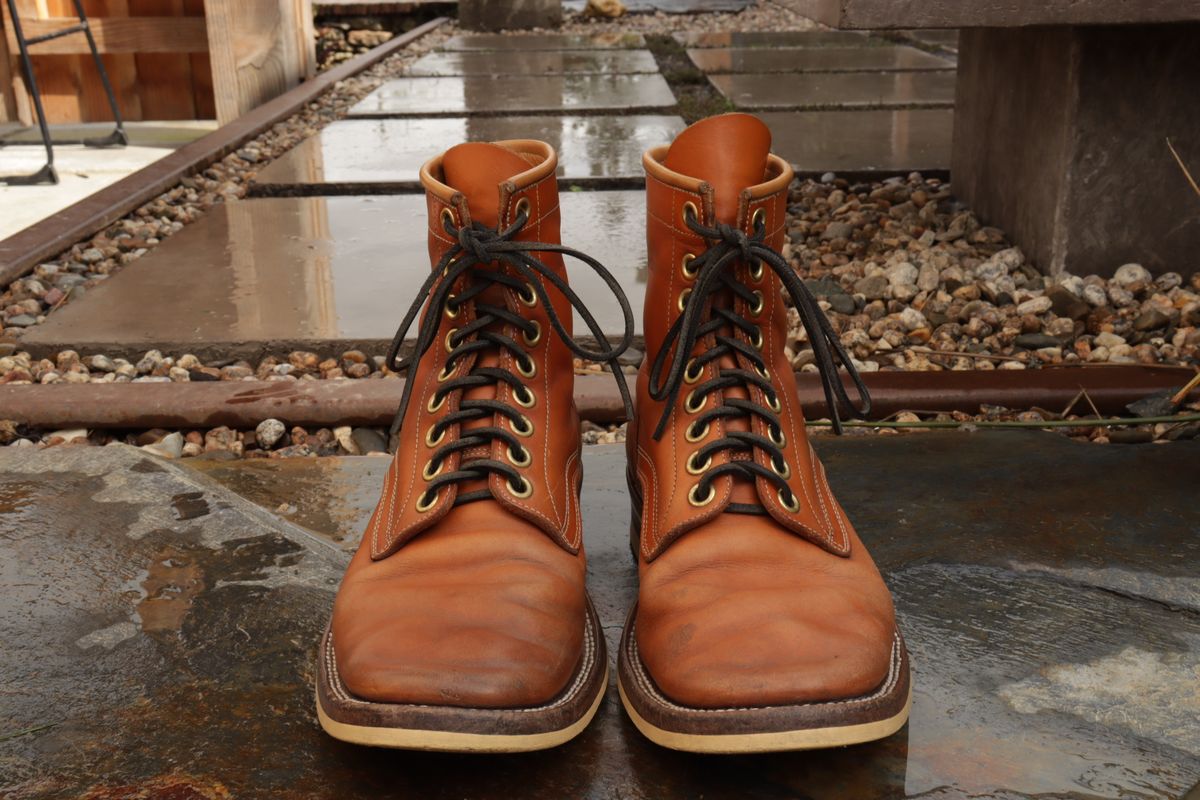 Photo by sobreiroboots on March 4, 2025 of the Sobreiro Boots Estrella Boot in Fonte Velha Cow Hide.
