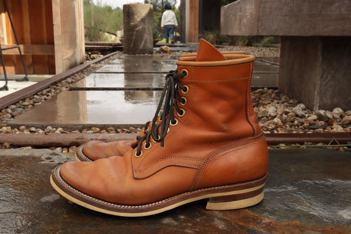 Photo by sobreiroboots on March 4, 2025 of the Sobreiro Boots Estrella Boot in Fonte Velha Cow Hide.