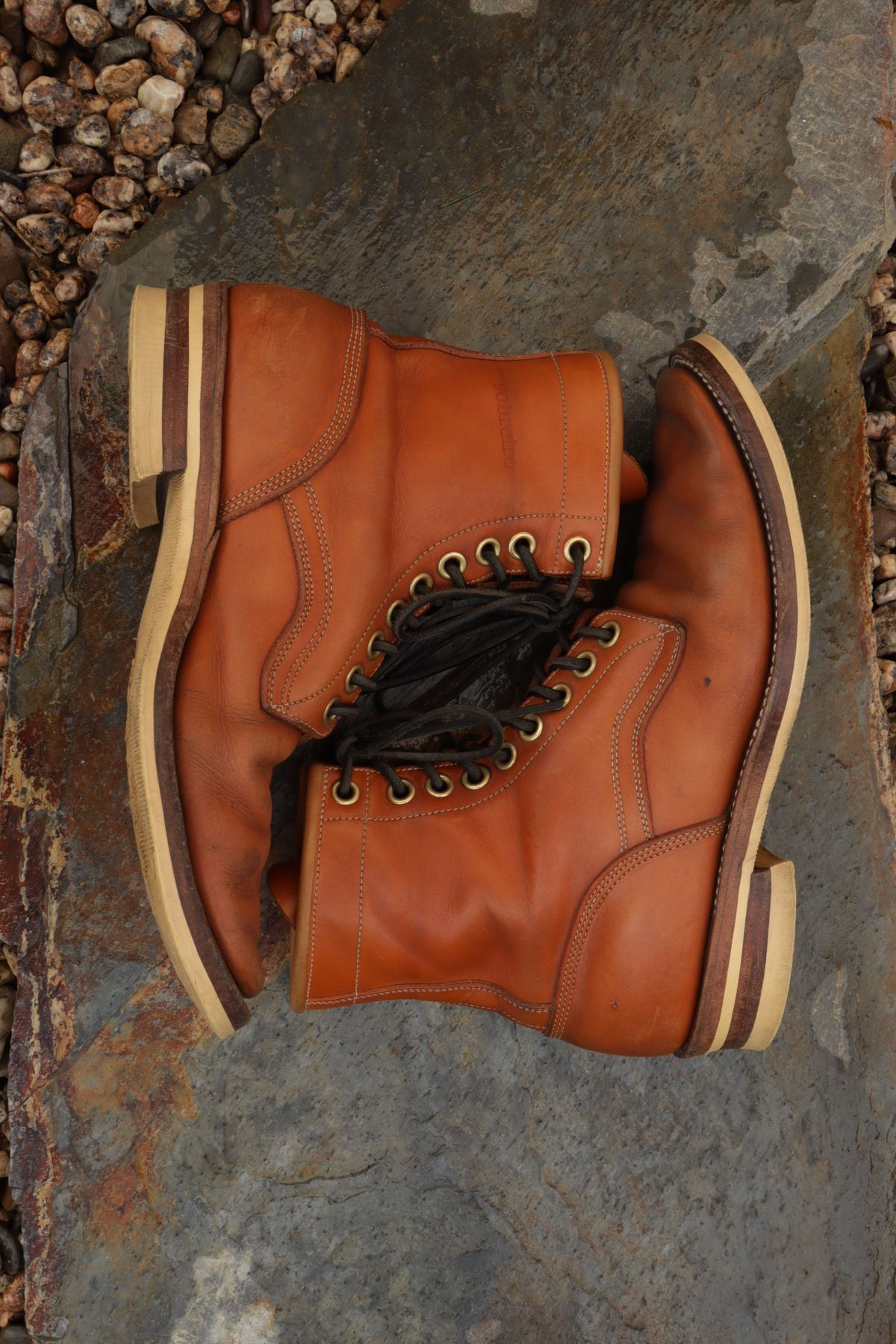 Photo by sobreiroboots on March 4, 2025 of the Sobreiro Boots Estrella Boot in Fonte Velha Cow Hide.