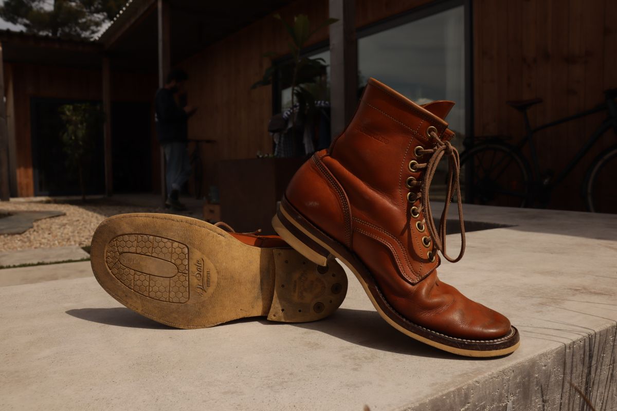 Photo by sobreiroboots on April 1, 2025 of the Sobreiro Boots Estrella Boot in Fonte Velha Cow Hide.