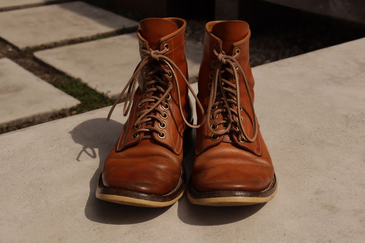 Photo by sobreiroboots on April 1, 2025 of the Sobreiro Boots Estrella Boot in Fonte Velha Cow Hide.