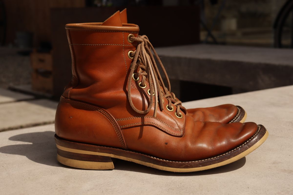 Photo by sobreiroboots on April 1, 2025 of the Sobreiro Boots Estrella Boot in Fonte Velha Cow Hide.