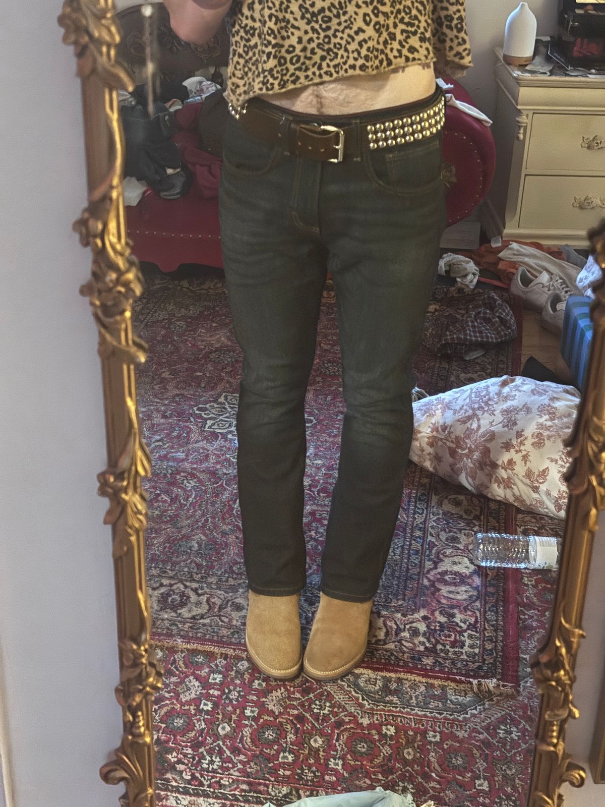 Photo by rolling_grub_trio on June 8, 2025 of the Rolling Dub Trio Griffin Engineer in Nakamura Sennosuke Shoten Dark Beige Suede.