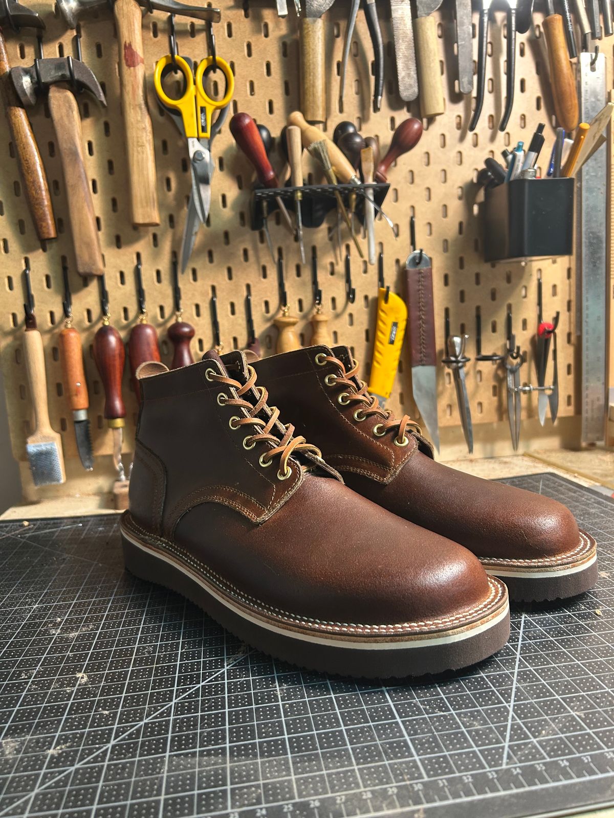 Photo by bdalponte on October 5, 2025 of the Self-Made Derby Boot in Horween Cinnamon Waxed Flesh.