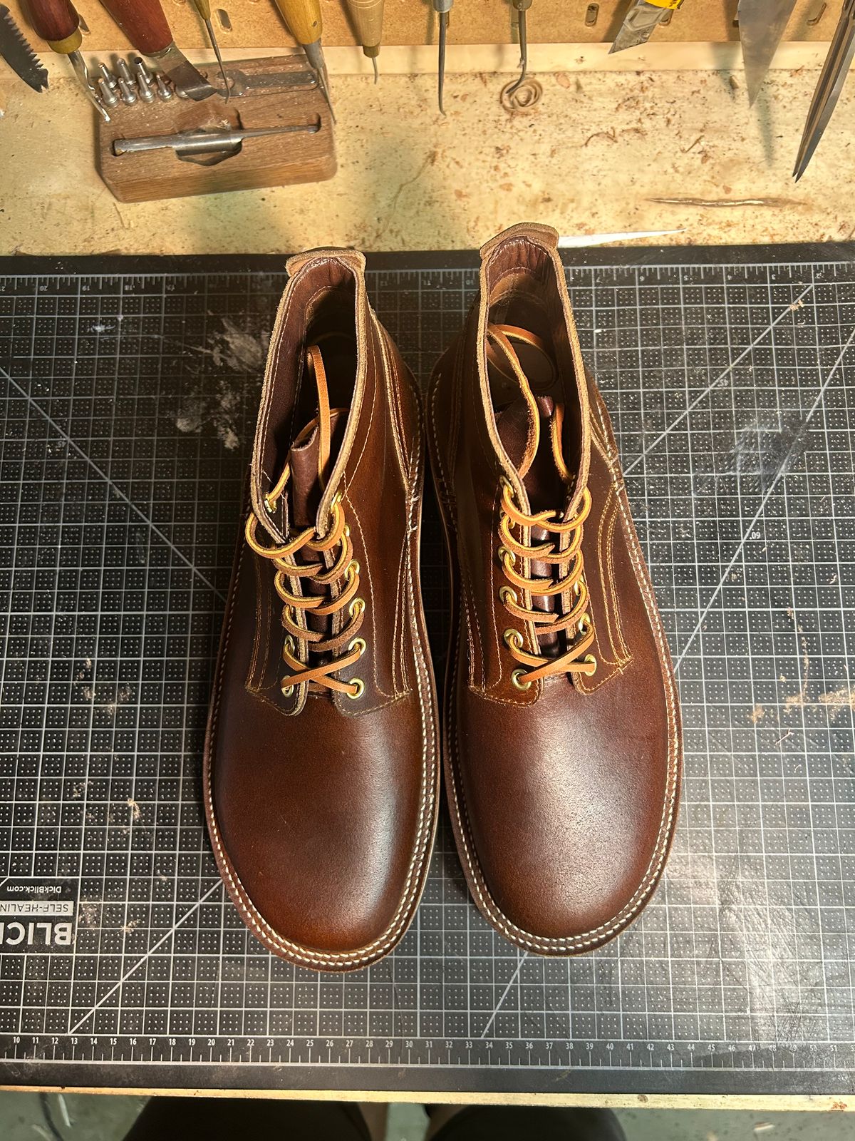 Photo by bdalponte on October 5, 2025 of the Self-Made Derby Boot in Horween Cinnamon Waxed Flesh.