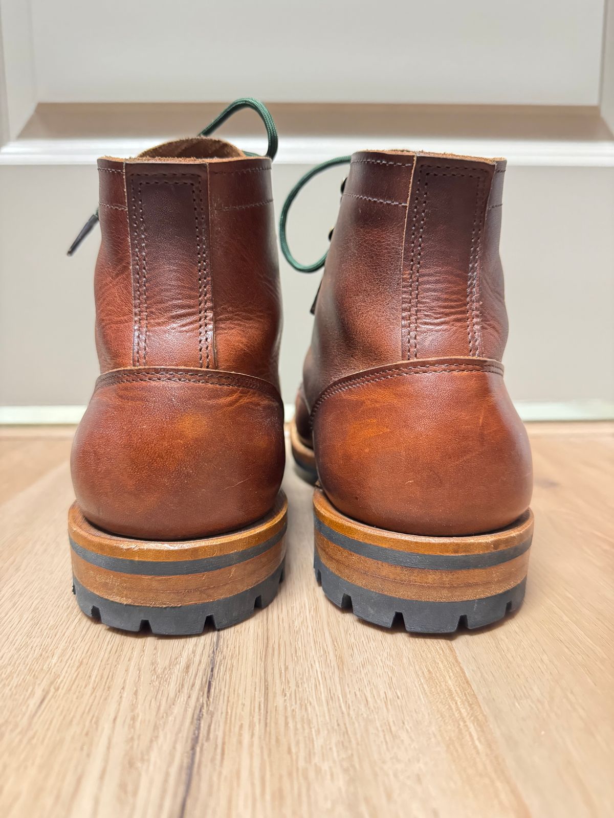 Photo by sjs426 on February 3, 2026 of the Truman Plain Toe Boot in Horween Autumn Cypress.