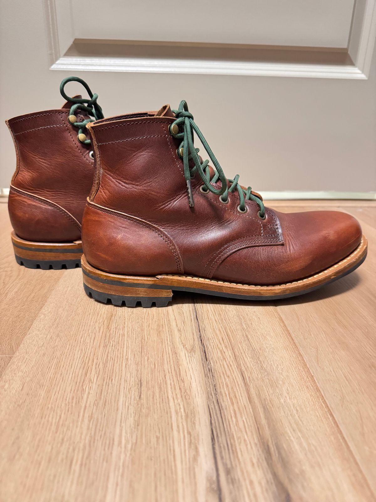 Photo by sjs426 on February 3, 2026 of the Truman Plain Toe Boot in Horween Autumn Cypress.