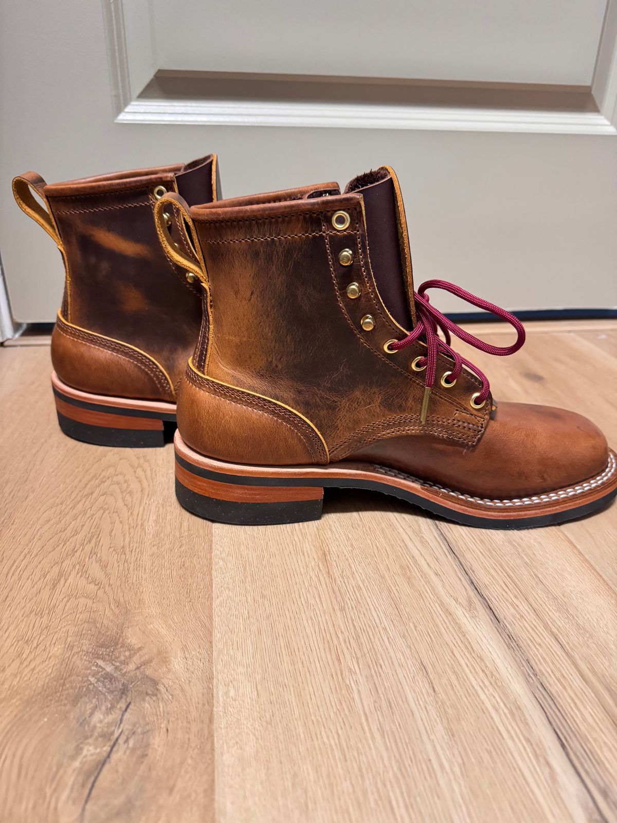 Photo by sjs426 on February 13, 2026 of the Nicks Falcon in Horween Orange Predator.