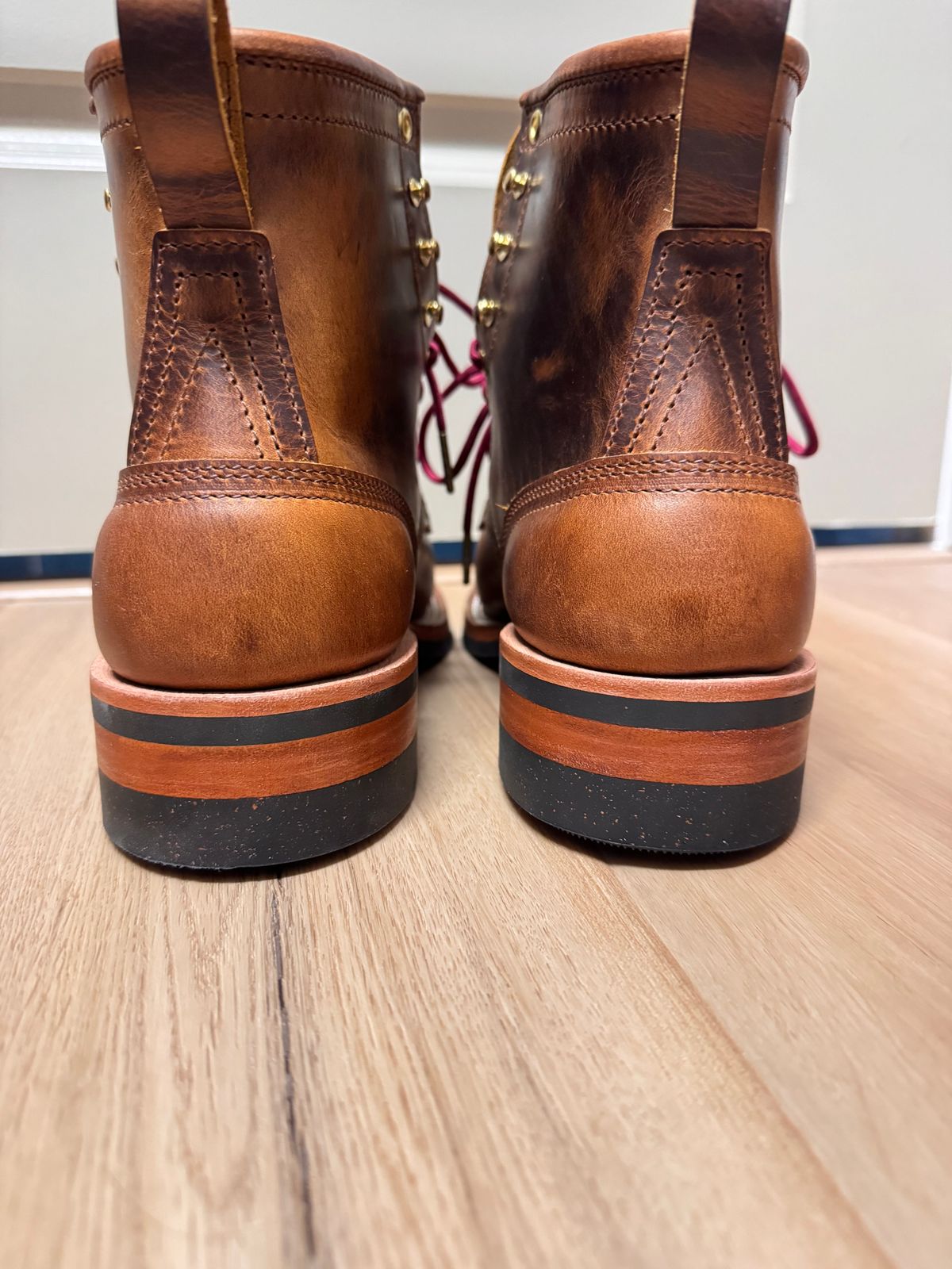 Photo by sjs426 on February 13, 2026 of the Nicks Falcon in Horween Orange Predator.