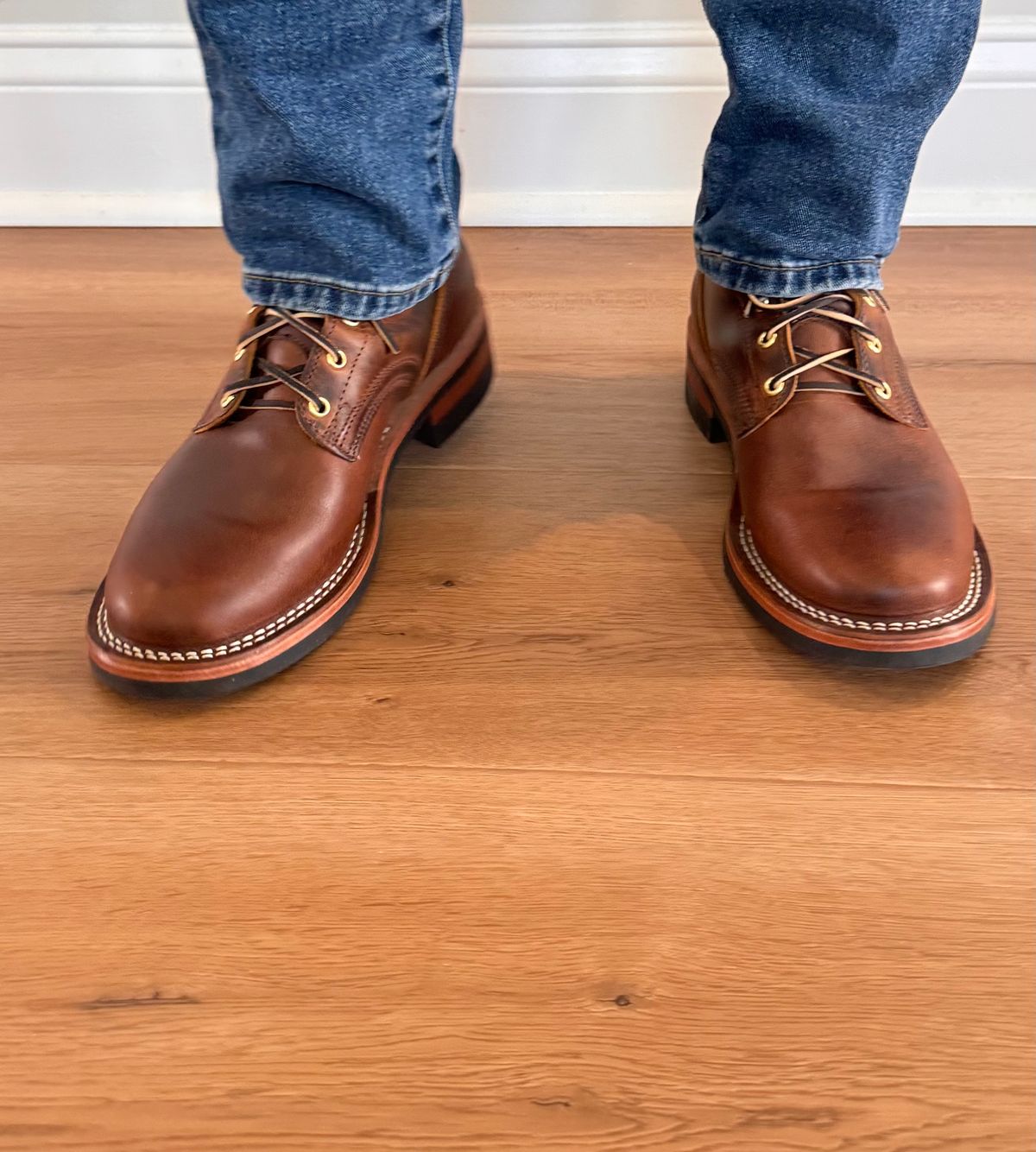 Photo by sjs426 on March 7, 2026 of the Nicks Falcon in Horween Orange Predator.